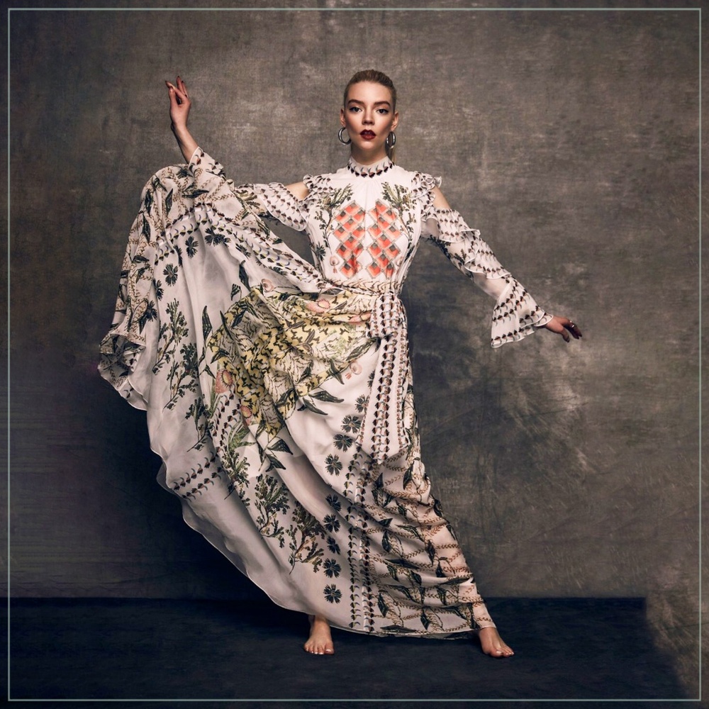$2990 Temperley London ‘Harmony’ Off Shoulder Silk Ruffle Long Runway Dress